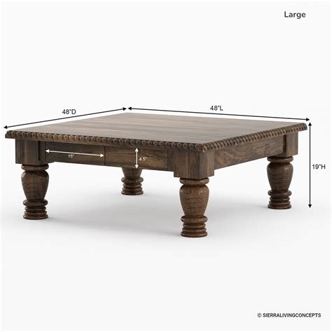 Big Square Coffee Table Wood