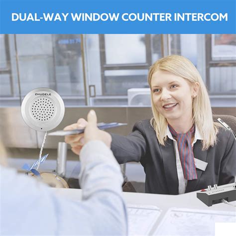 Counter Intercom System Dual-Way Talk Through Store Office Window Glass ...