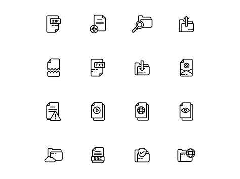 Files And Documents Icons Set on Behance