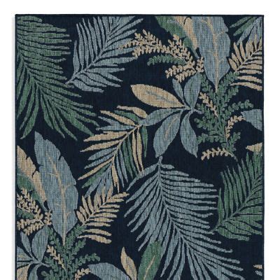 Summer Fronds Indoor/Outdoor Rug with Weather-Resistant Fibers ...