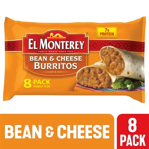 El Monterey®️ Family Pack Bean & Cheese Burritos - Ruiz Foodservice