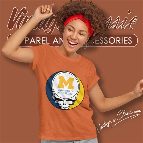 University Of Michigan Ann Arbor Grateful Dead Steal Your Face Shirt ...