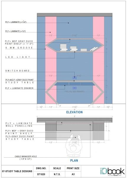 Matt Color Theme Study Room
