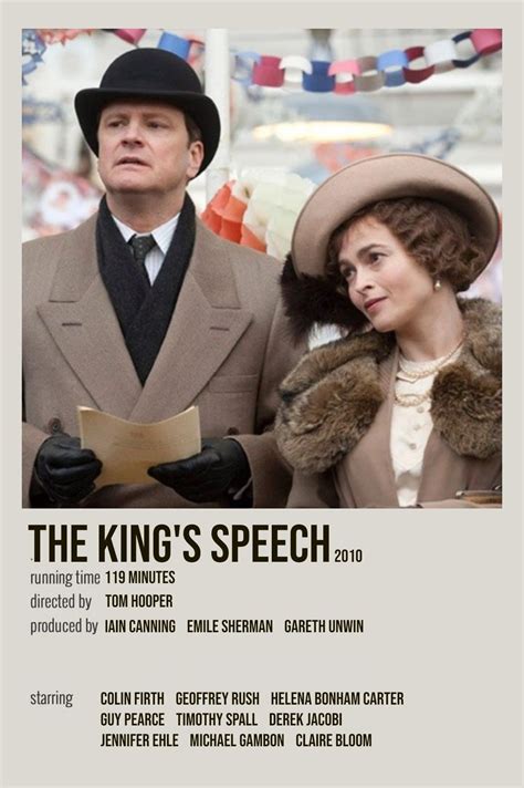 The King's Speech Poster (2010) | King's speech, Helena bonham carter ...
