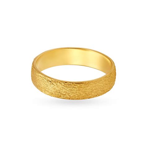Stylish Multifinish Gold Finger Ring for Men
