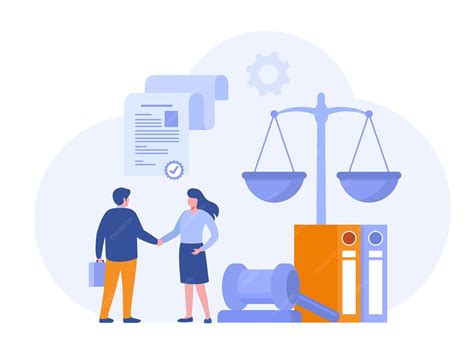 Premium Vector | Law and justice scenes lawyer consulting client judge ...