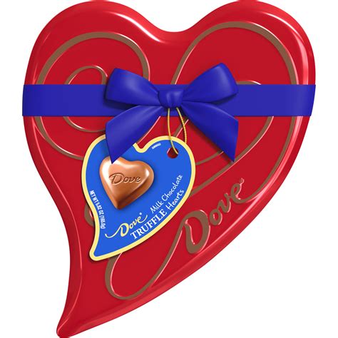 Dove Dark Chocolate Truffle Hearts Valentine's Gift Tin - Shop Candy at ...