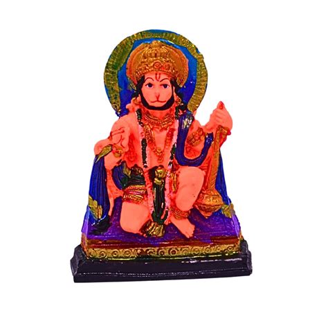 Buy santarms Exquisite Marble Hanumanji Idol - Handcrafted Sankat ...