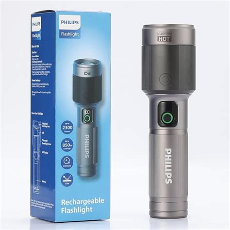 Philips 4500mAh LED Torch Light, 2300LM Flashlight with Telescopic ...