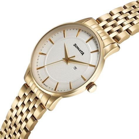 Buy Online Sonata Wedding Quartz Analog Off White Dial Stainless Steel ...