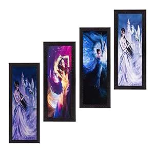 eCraftIndia 'Dancing Angels' UV Art Painting (Synthetic Wood, 71 cm x ...