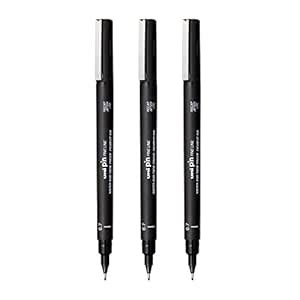 Uniball PIN-200 0.7mm Fineliner Drawing Pen | Water & Fade Proof ...