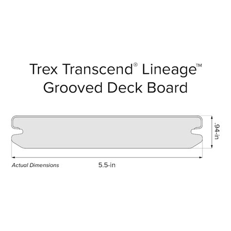 Trex Transcend Lineage 1-in x 6-in x 12-ft Rainier Grooved/Solid ...