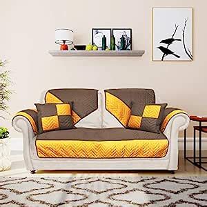 home by Nilkamal Polyester Reversible Patchwork 2 Seater Sofa Cover ...