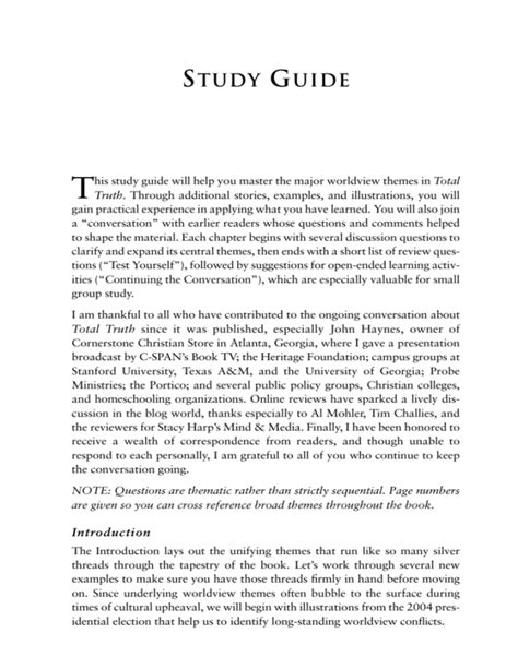 Truth Project Study Guide 的图像结果