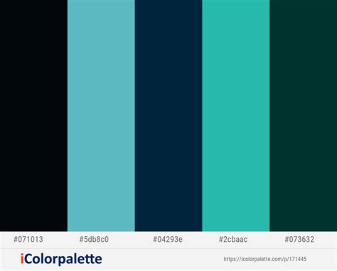 Blue Green Color Palette for Art Projects