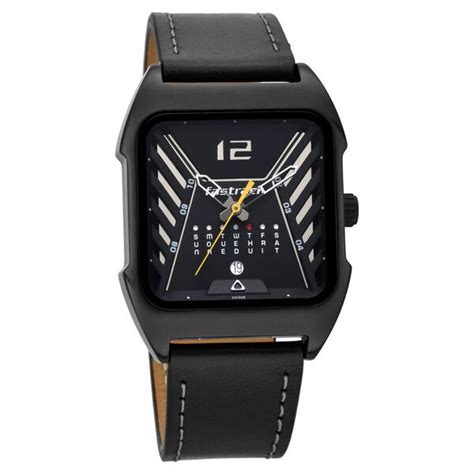 Buy Online Fastrack Gamify Quartz Analog with Day and Date Black Dial ...