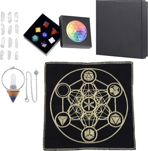 Amogeeli 7 Chakra Stone & Metatron’s Cube Sacred India | Ubuy