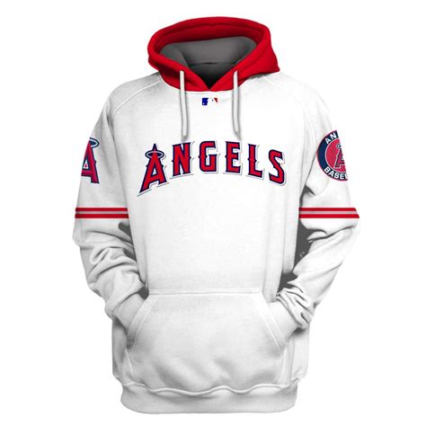MLB Los Angeles Angels White Pullover Hoodie