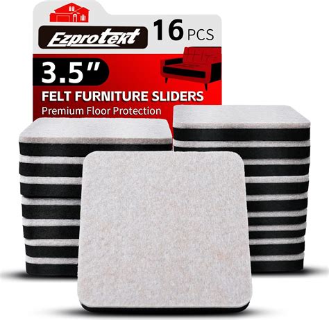 Amazon.com: Ezprotekt 3.5" Felt Furniture Movers Sliders for Hardwood ...
