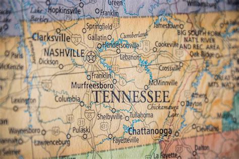 Tennessee Map With Cities And Towns