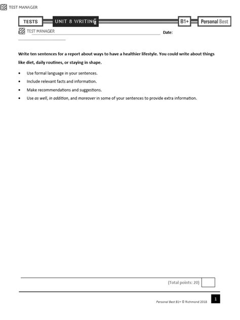 Image result for B1 Test Personal Life Topic Examples