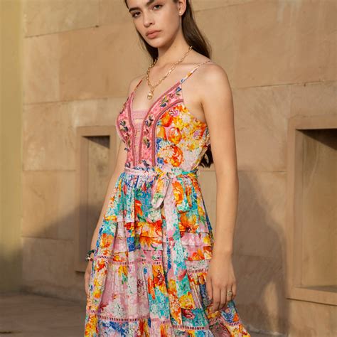 Blossom Tiered Midi Dress – Bhanuni by jyoti