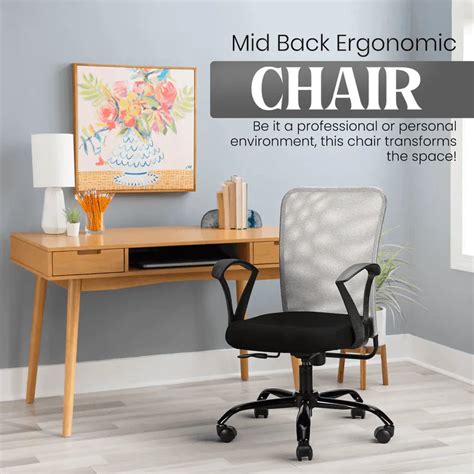Magna Black Mid Back Chair | IAFA Ergonomic Office Chair