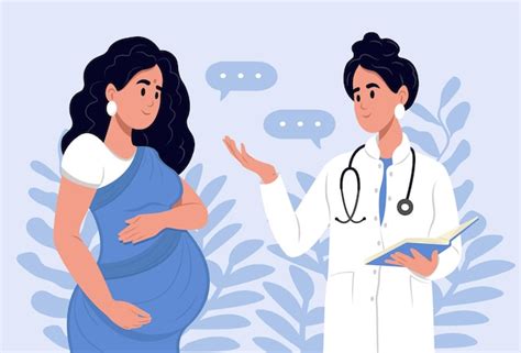 Indian pregnant woman is talking to an obstetrician gynecologist a ...