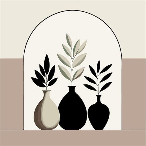 Simplicidade da planta em vaso | vetor Premium gerado com IA