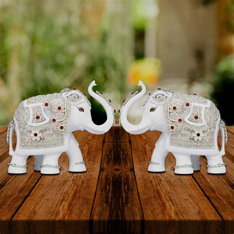 Buy Artivoke Resin Beautiful Elephant Statue | Elephant Showpiece for ...