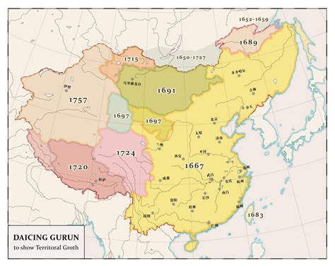 Map Of Qing Dynasty