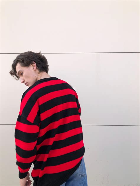 Kurt Cobain Sweater, Striped Sweater, Jumper Sweater, Chunky Sweater ...