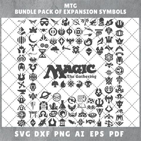 Magic MTG Bundle Pack Expansion Symbols | Icon | MTG Clipart | MTG ...