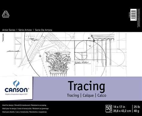 Canson Foundation Tracing Pad, 14"X17" Fold Over Bound : Amazon.in ...