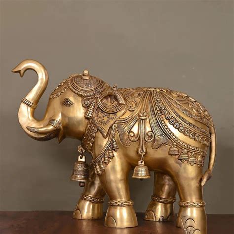 Brass Royal Elephant Statue (19.5 Inch) – Vedansh Craft