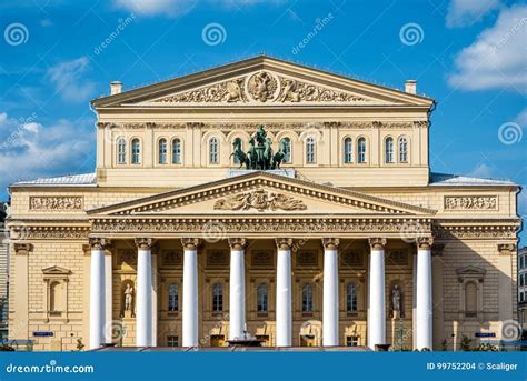 Bolshoi Theatre in Moscow, Russia Stock Photo - Image of famous ...