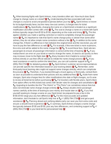 FAQs ~Guide: Spirit Airlines Name Change Fees Explained - Studocu