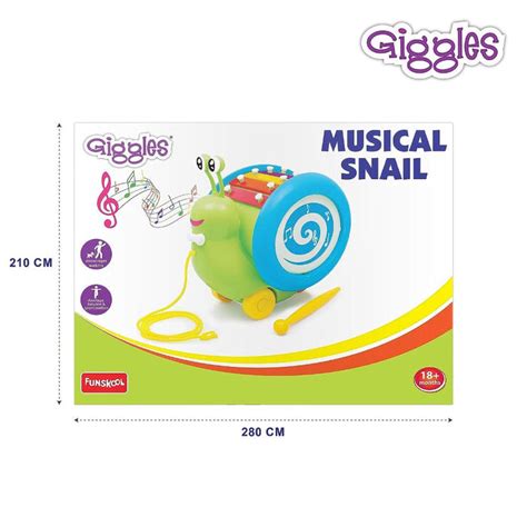 Giggles 3 In 1 Pull Along Musical Snail — Toycra