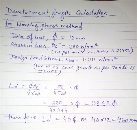 Development Length or Lap Length Calculation 的图像结果