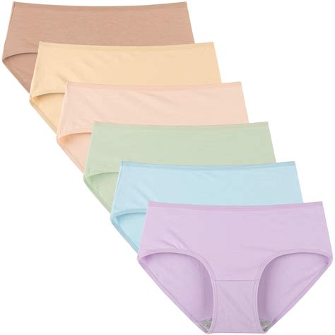 Buy INNERSY Women's Cotton Hipster (Pack of 6) (AMNX8X20256L300M_Bright ...