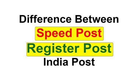 Difference Between Speed Post and Register Post in Post Office ...