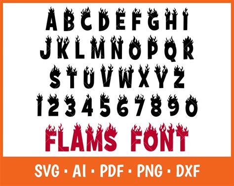 Buy Flame Font Svg Fire Font Svg Font for Cricut Thrasher Font Online ...