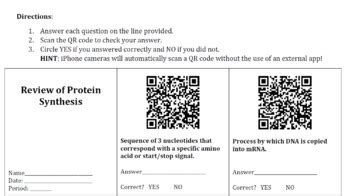 Image result for Protein Synthesis Practice HS LS1 1