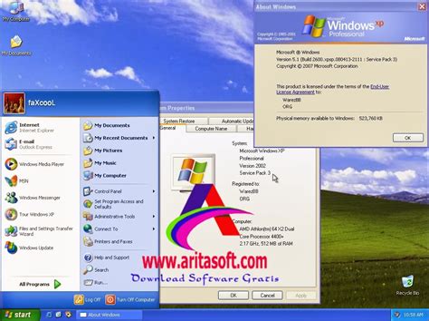 Windows XP SP3 ISO Original Full Activator | Aritasoft.com