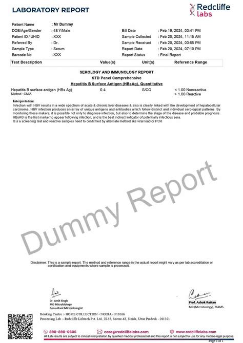 Hepatitis B Surface Antigen (HBsAg), Quantitative Test in Bangalore ...