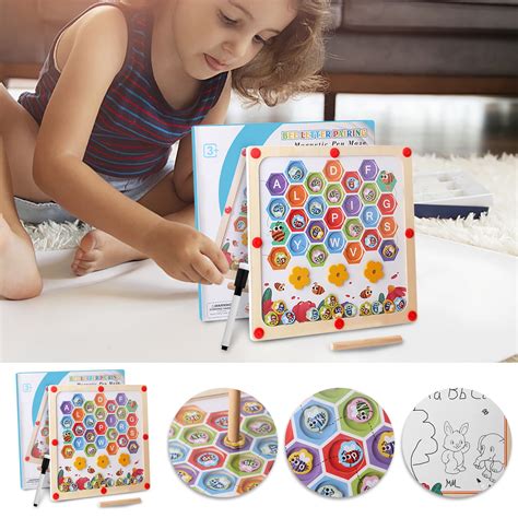 Fiudx juguetes Juego de carteles magnéticos con letras en inglés, imán ...