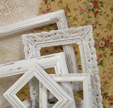 Shabby Chic Frames White Picture Frames by MountainCoveAntiques