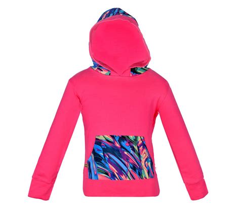 Gkidz Girls Hooded Full Sleeve Sweatshirt with Kangaroo Pockets Pink ...