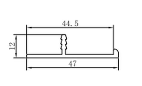 CAP 143 Matt Black Finish 47 mm Edge Profile For Wardrobe Use With Cap ...